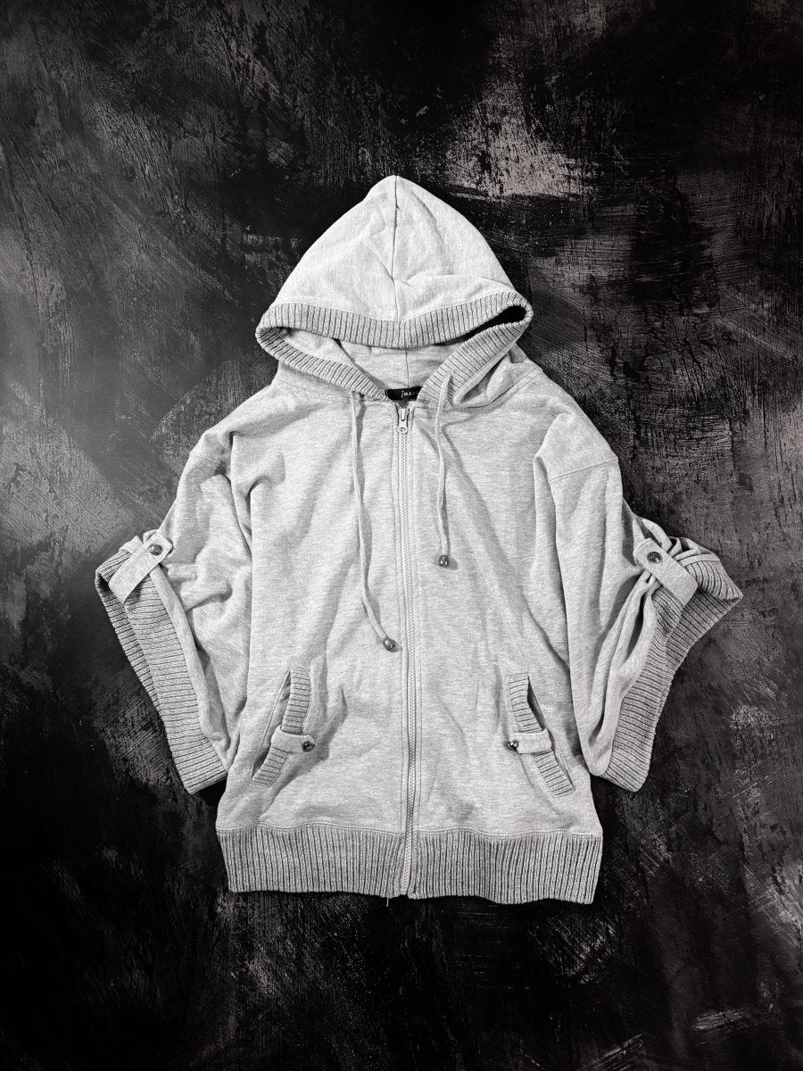 Image Zip Up Poncho Jacket - MIDNIGHT FAE