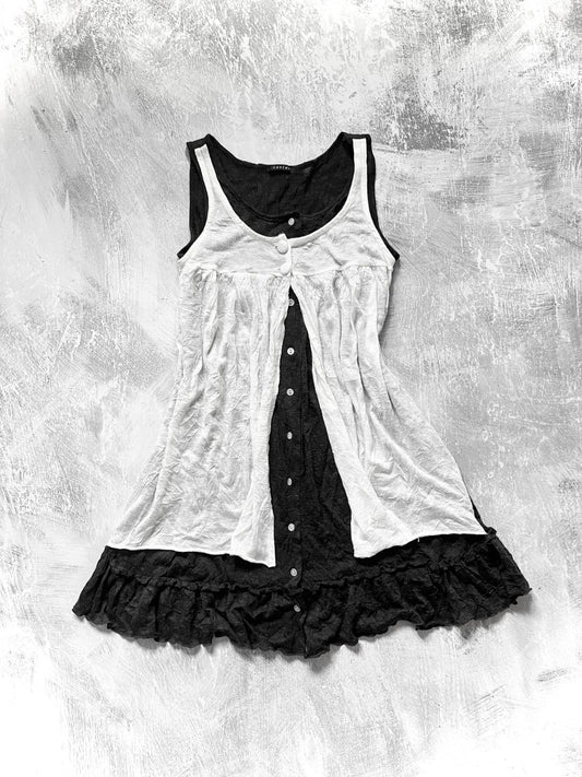 Infirmary Layered Dress - MIDNIGHT FAE