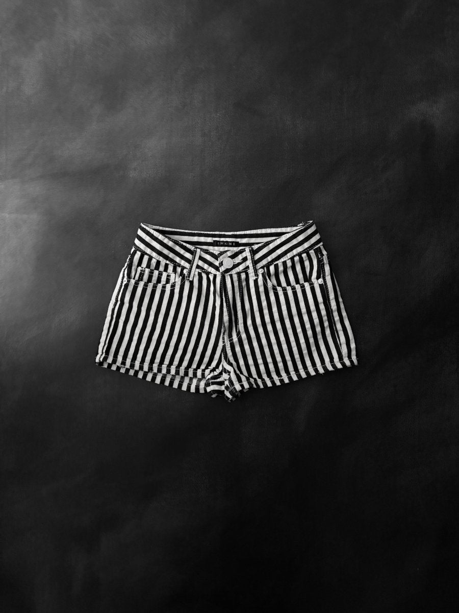 Ingni Striped Shorts - MIDNIGHT FAE