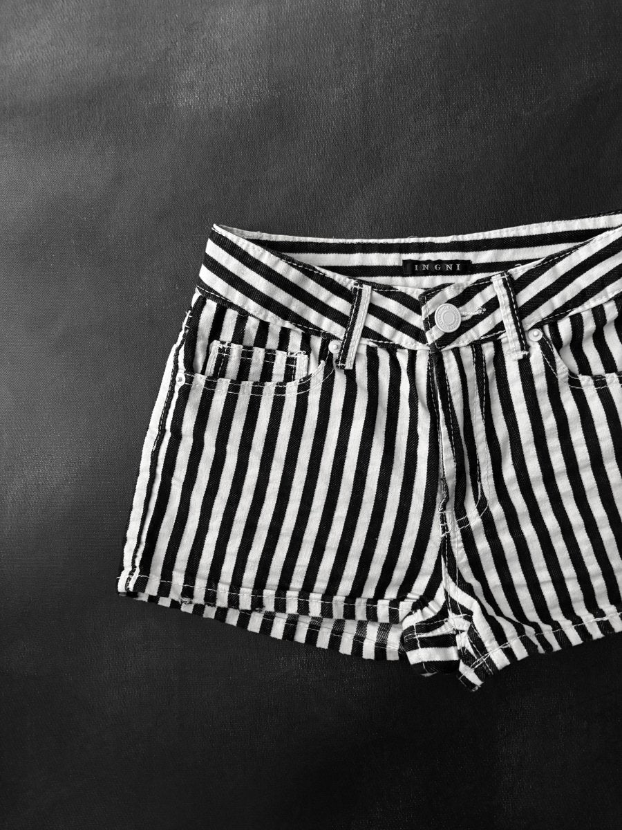 Ingni Striped Shorts - MIDNIGHT FAE