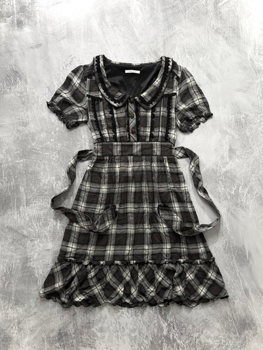 Inkling Plaid Dress - MIDNIGHT FAE