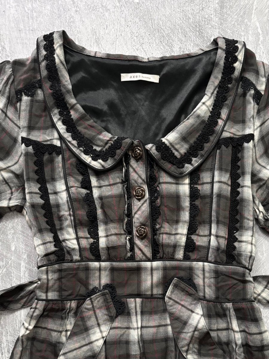 Inkling Plaid Dress - MIDNIGHT FAE