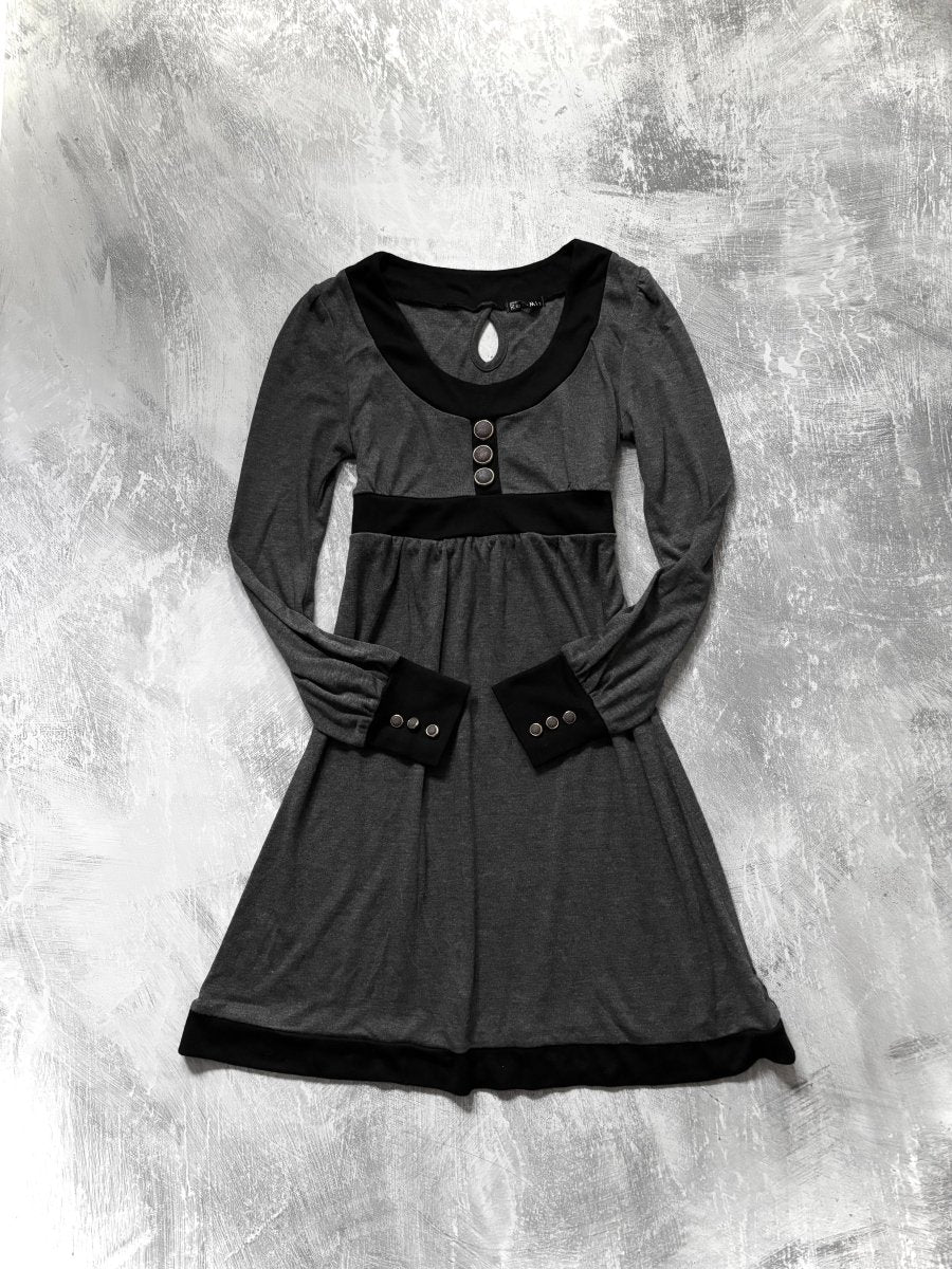 Isolation Grey Dress - MIDNIGHT FAE