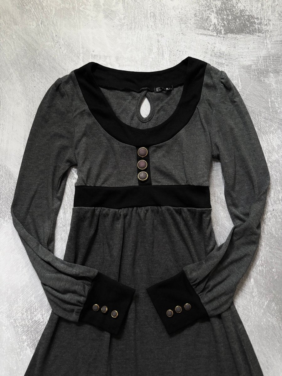 Isolation Grey Dress - MIDNIGHT FAE