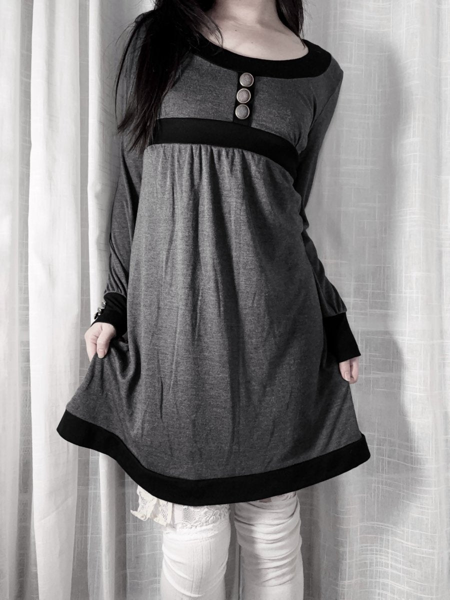 Isolation Grey Dress - MIDNIGHT FAE