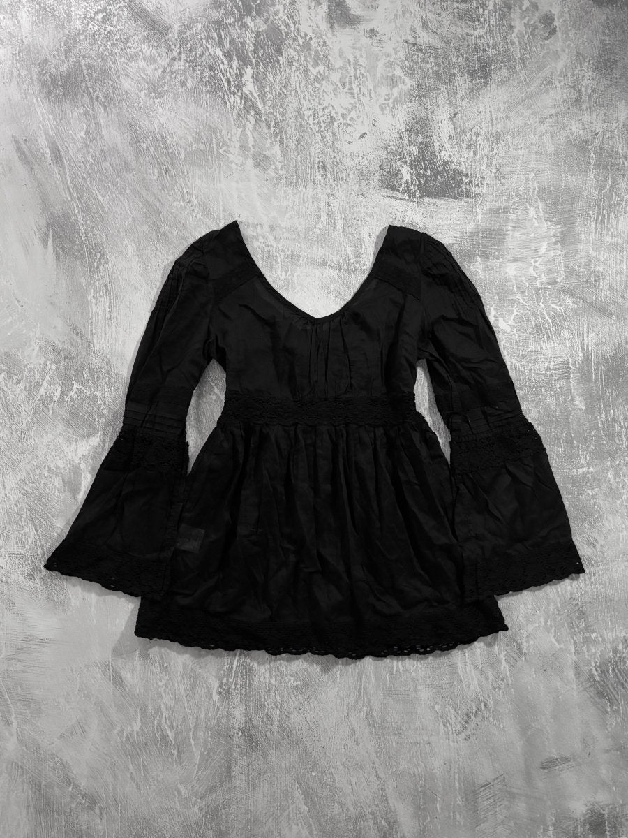 Isolde Cotton Blouse - MIDNIGHT FAE