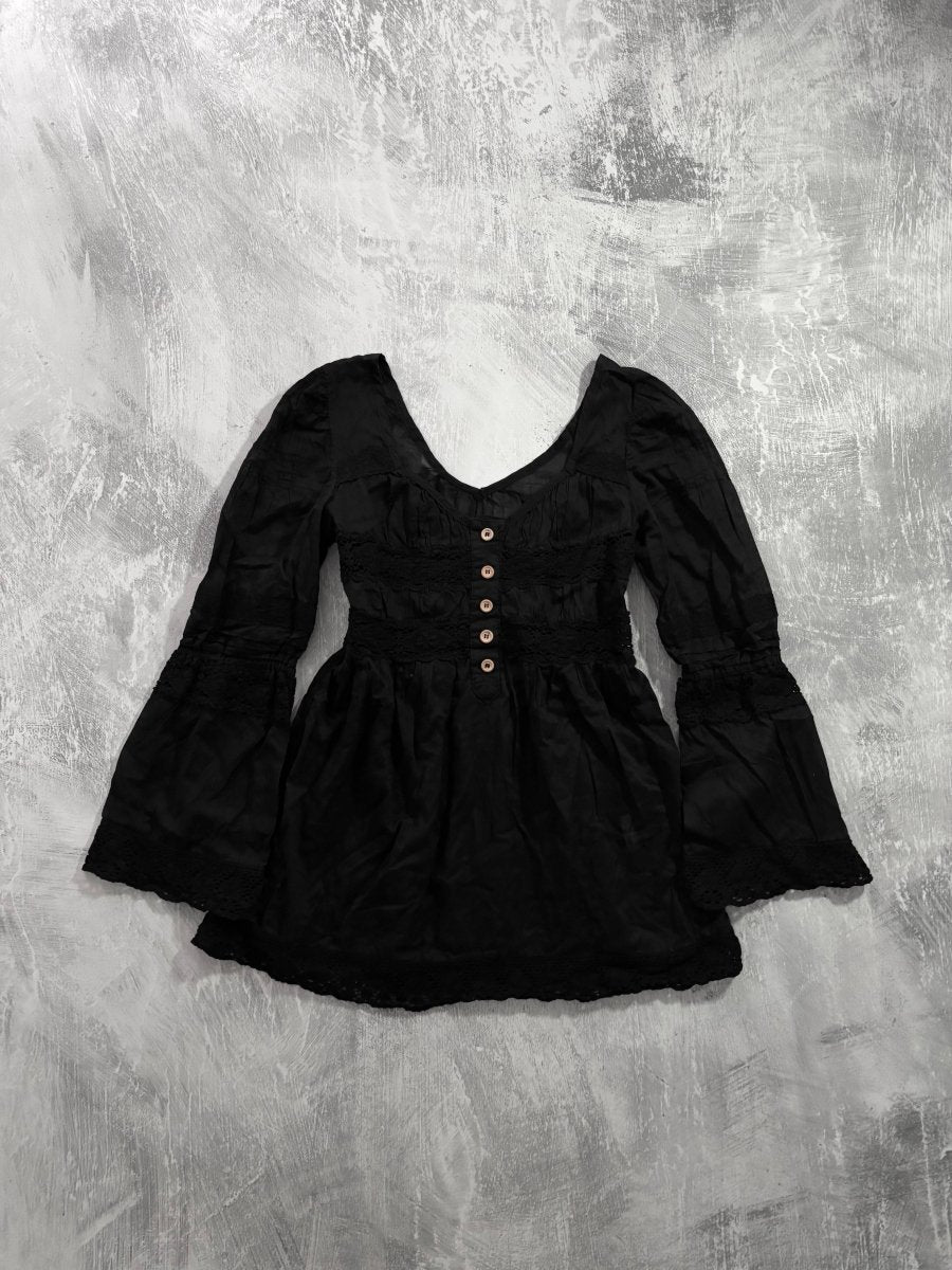 Isolde Cotton Blouse - MIDNIGHT FAE