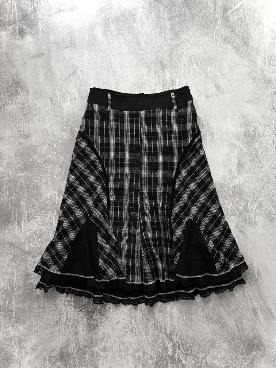 Jane Plaid Skirt - MIDNIGHT FAE