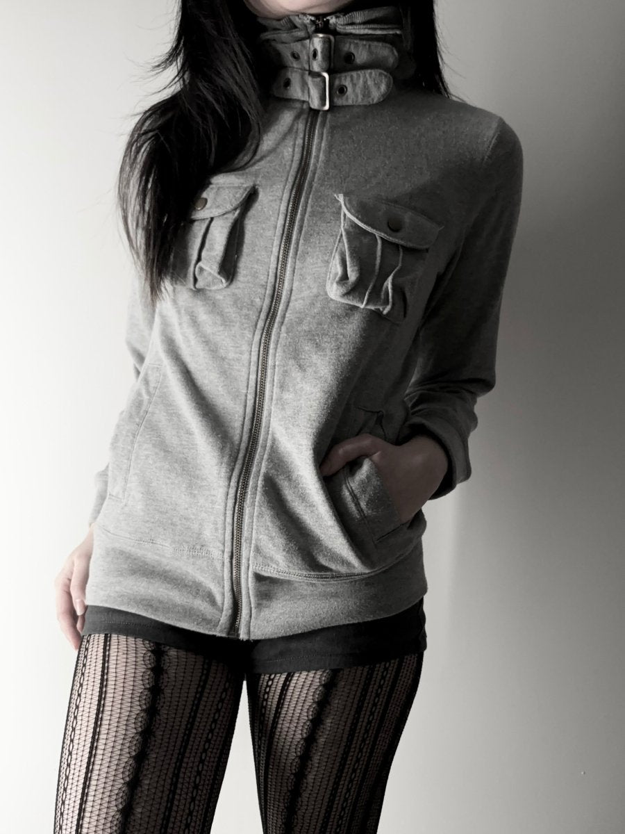 Jessy Knit Buckle Jacket - MIDNIGHT FAE