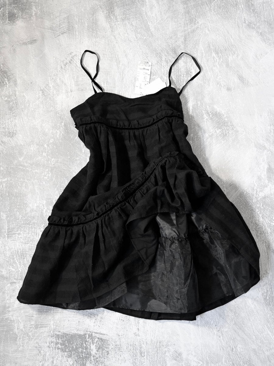 Jill Striped Babydoll Dress (BNWT) - MIDNIGHT FAE