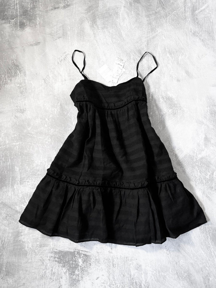 Jill Striped Babydoll Dress (BNWT) - MIDNIGHT FAE