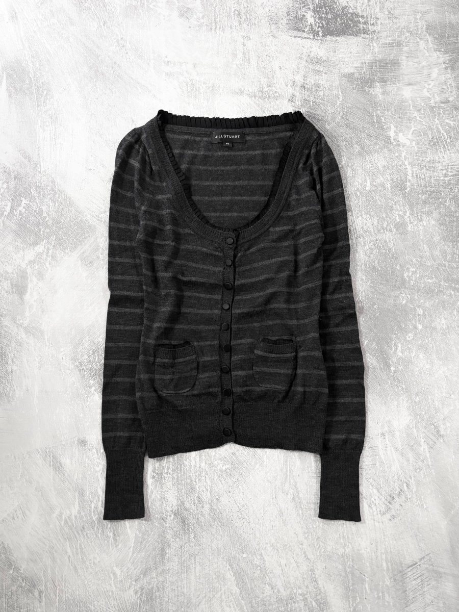 Jill Striped Cardigan - MIDNIGHT FAE