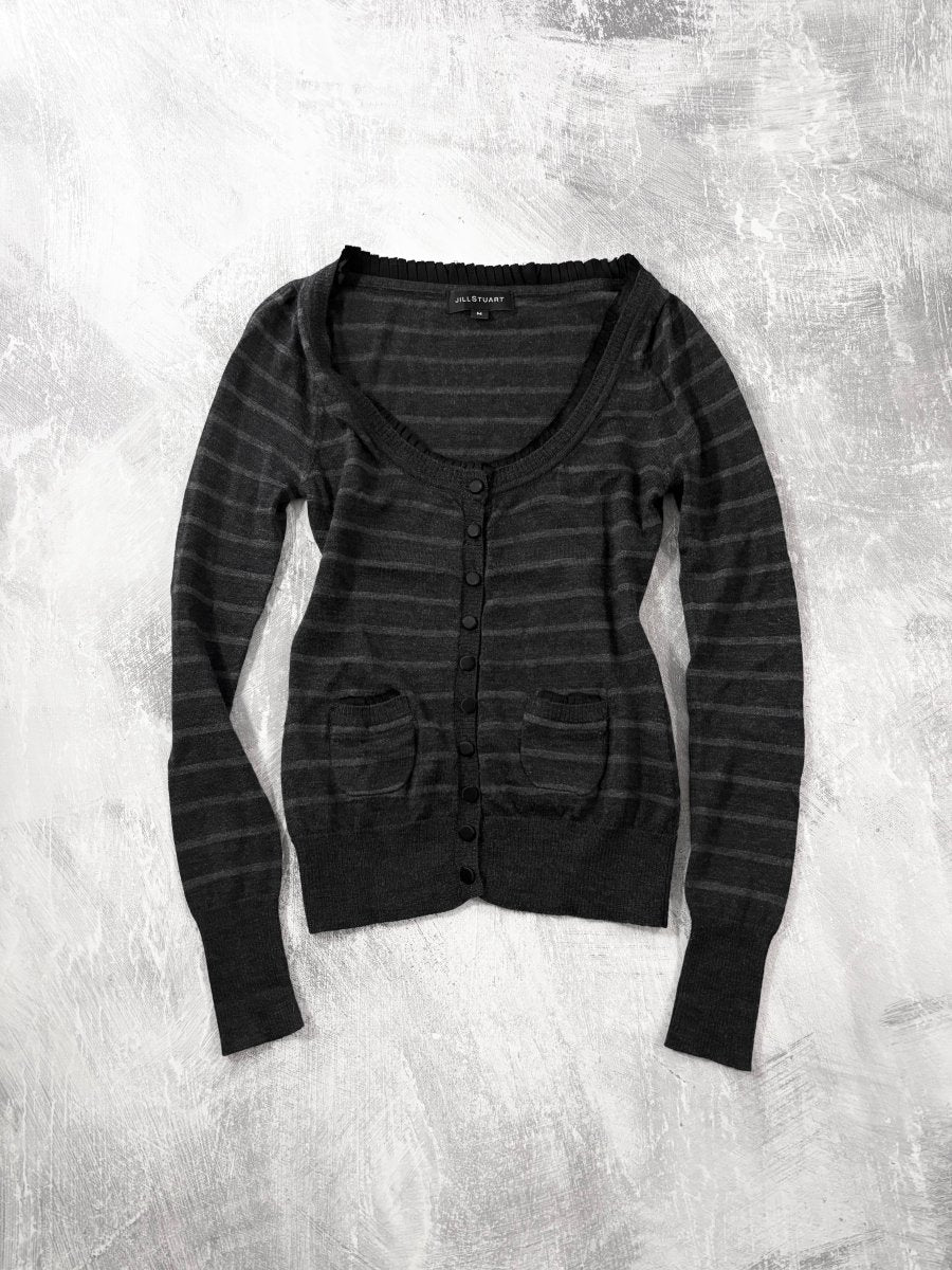 Jill Striped Cardigan - MIDNIGHT FAE