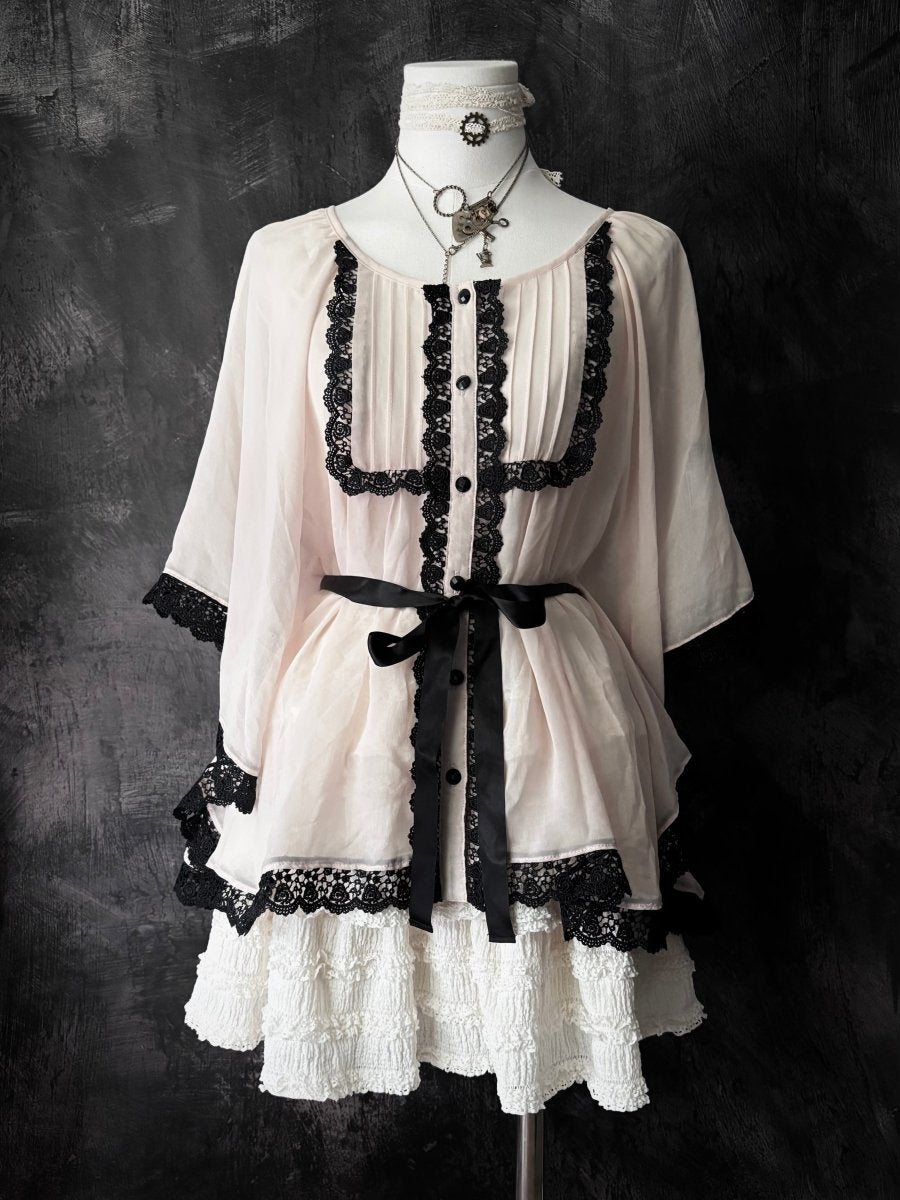 Joias Sheer Blouse - MIDNIGHT FAE