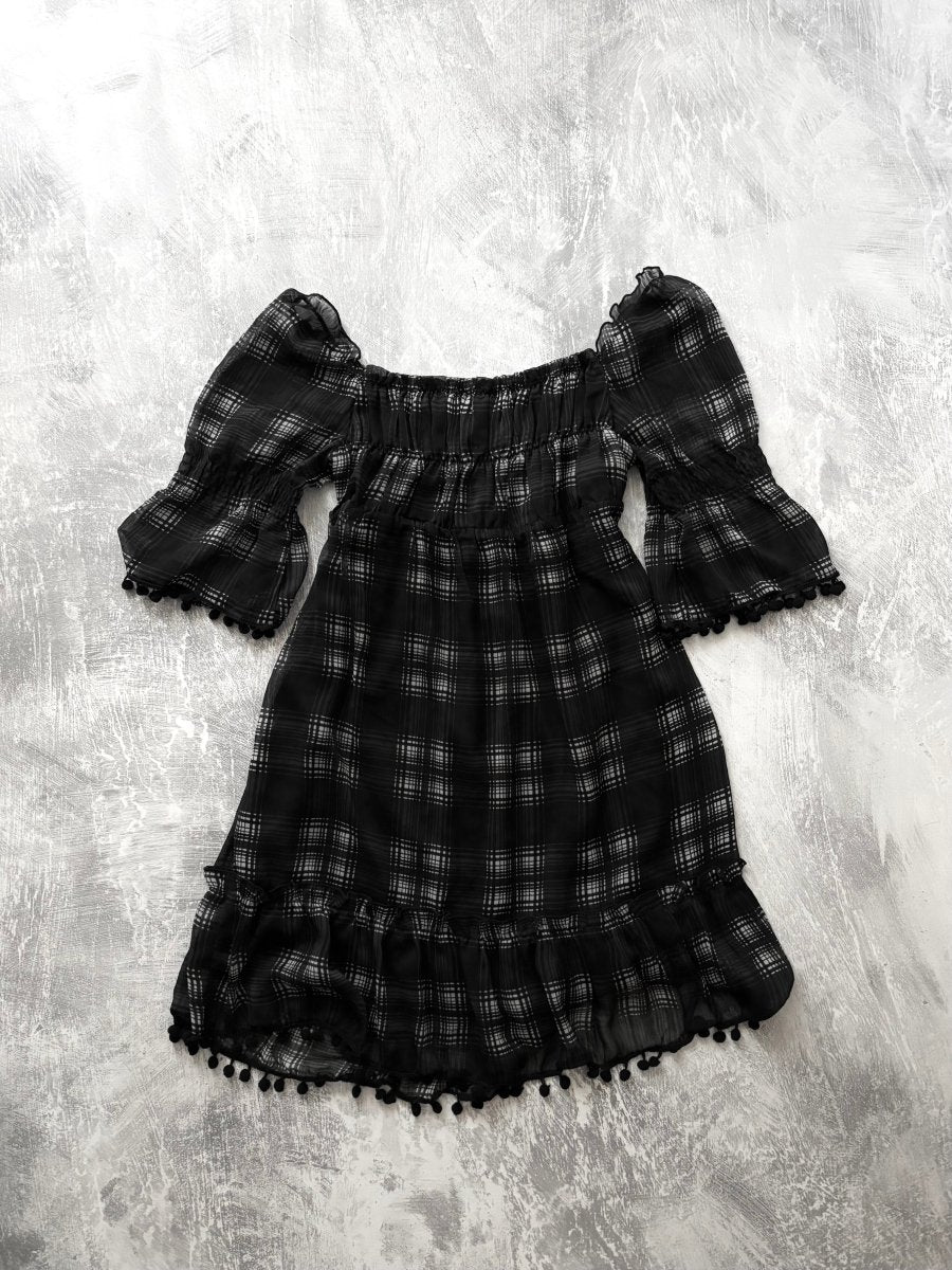 Juniper Plaid Dress - MIDNIGHT FAE