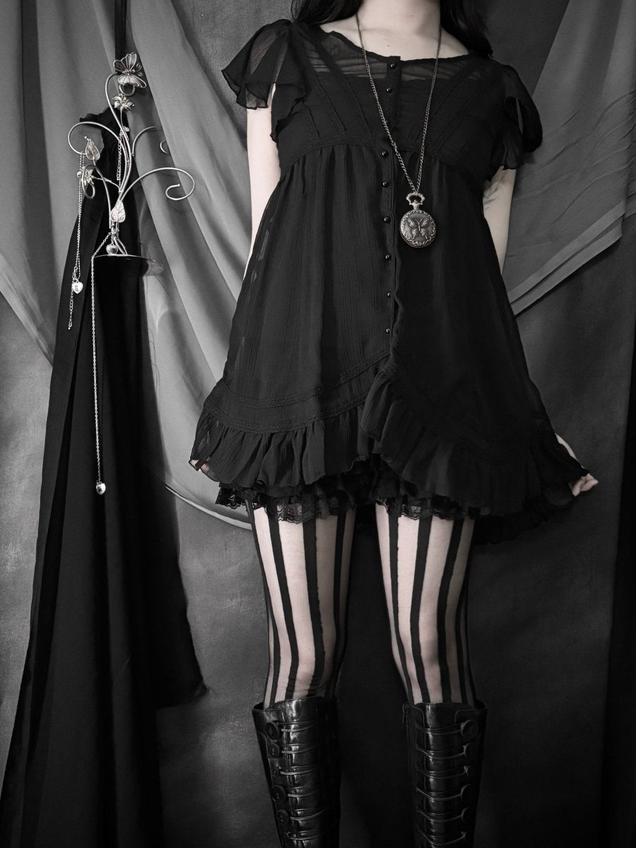 Key Sheer Tunic (BNWT) - MIDNIGHT FAE