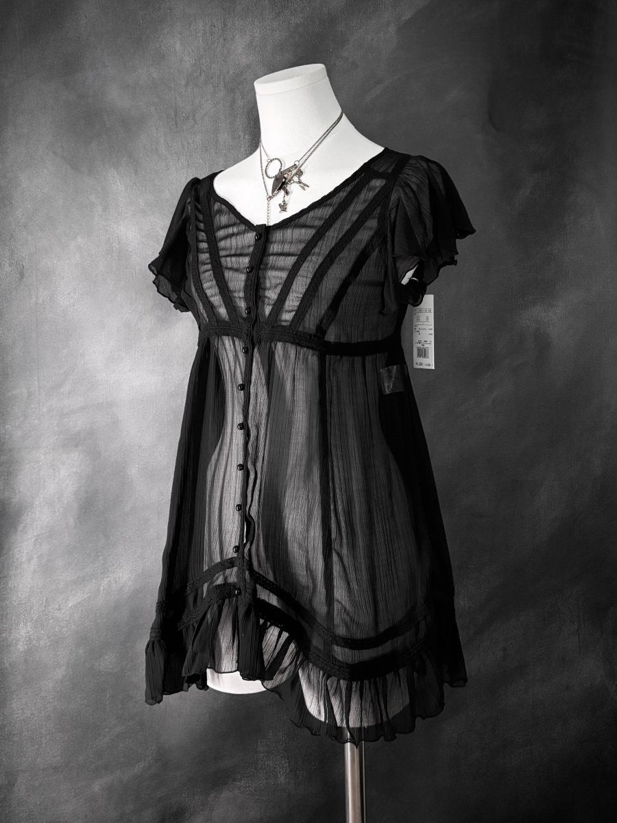 Key Sheer Tunic (BNWT) - MIDNIGHT FAE