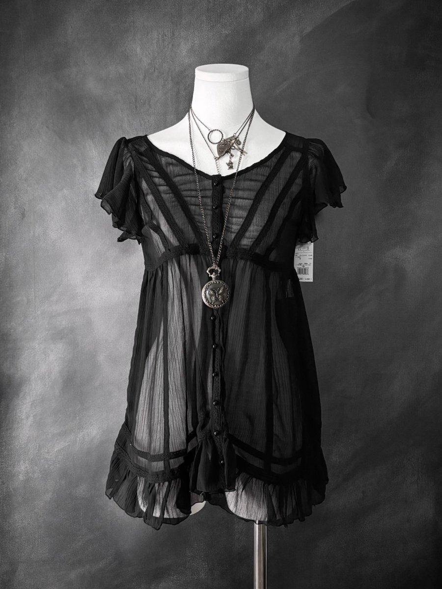Key Sheer Tunic (BNWT) - MIDNIGHT FAE