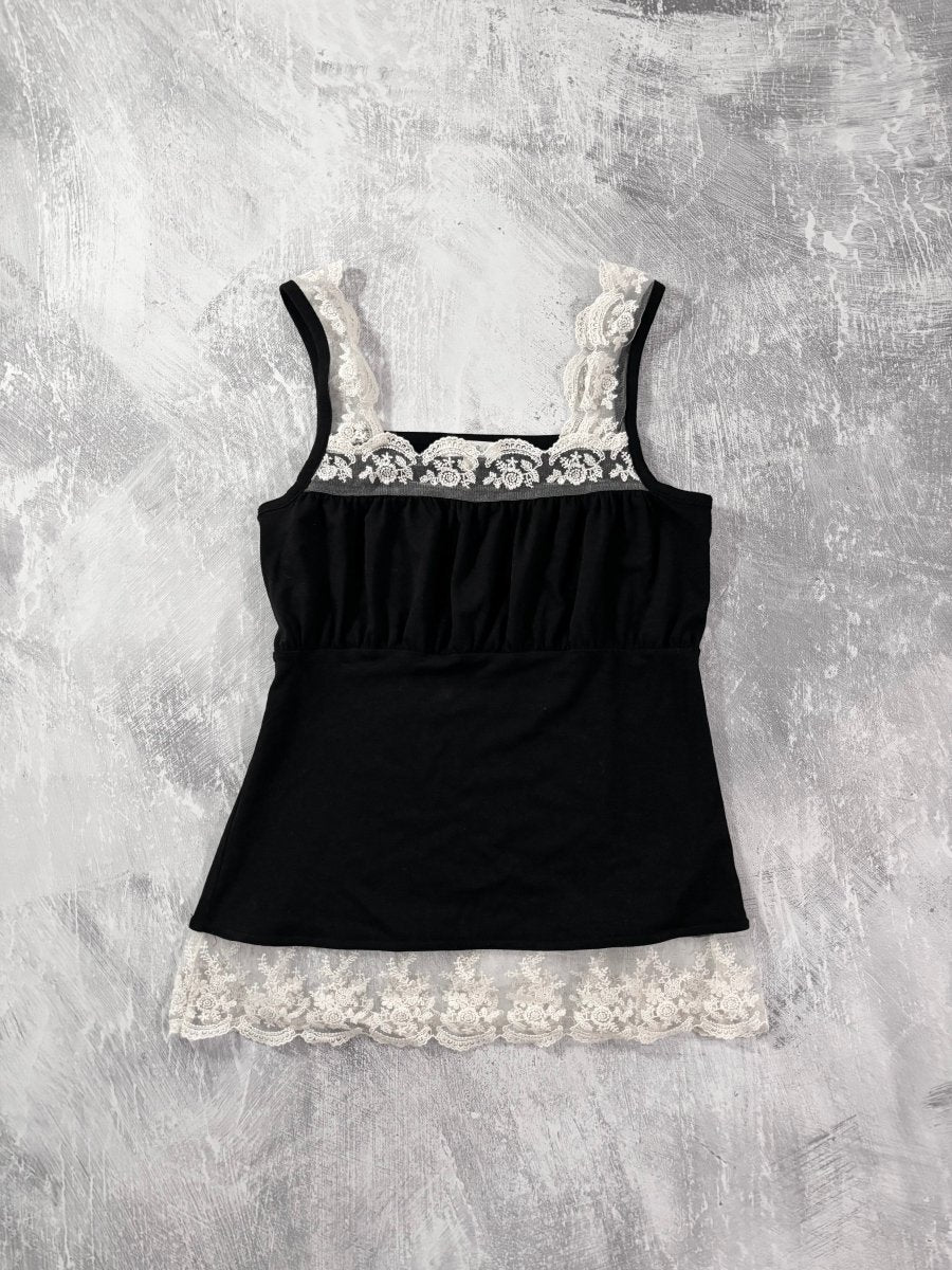 Lace Trim Cami - MIDNIGHT FAE