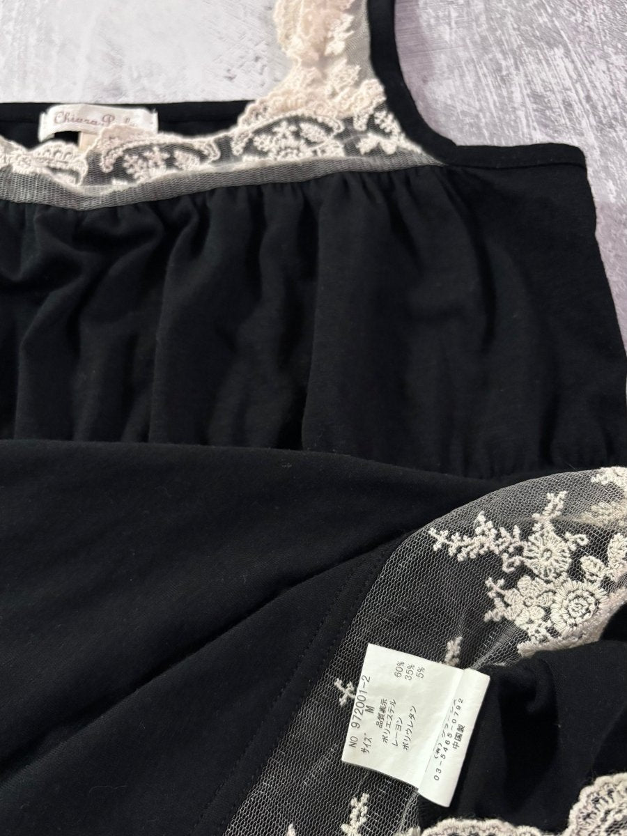 Lace Trim Cami - MIDNIGHT FAE