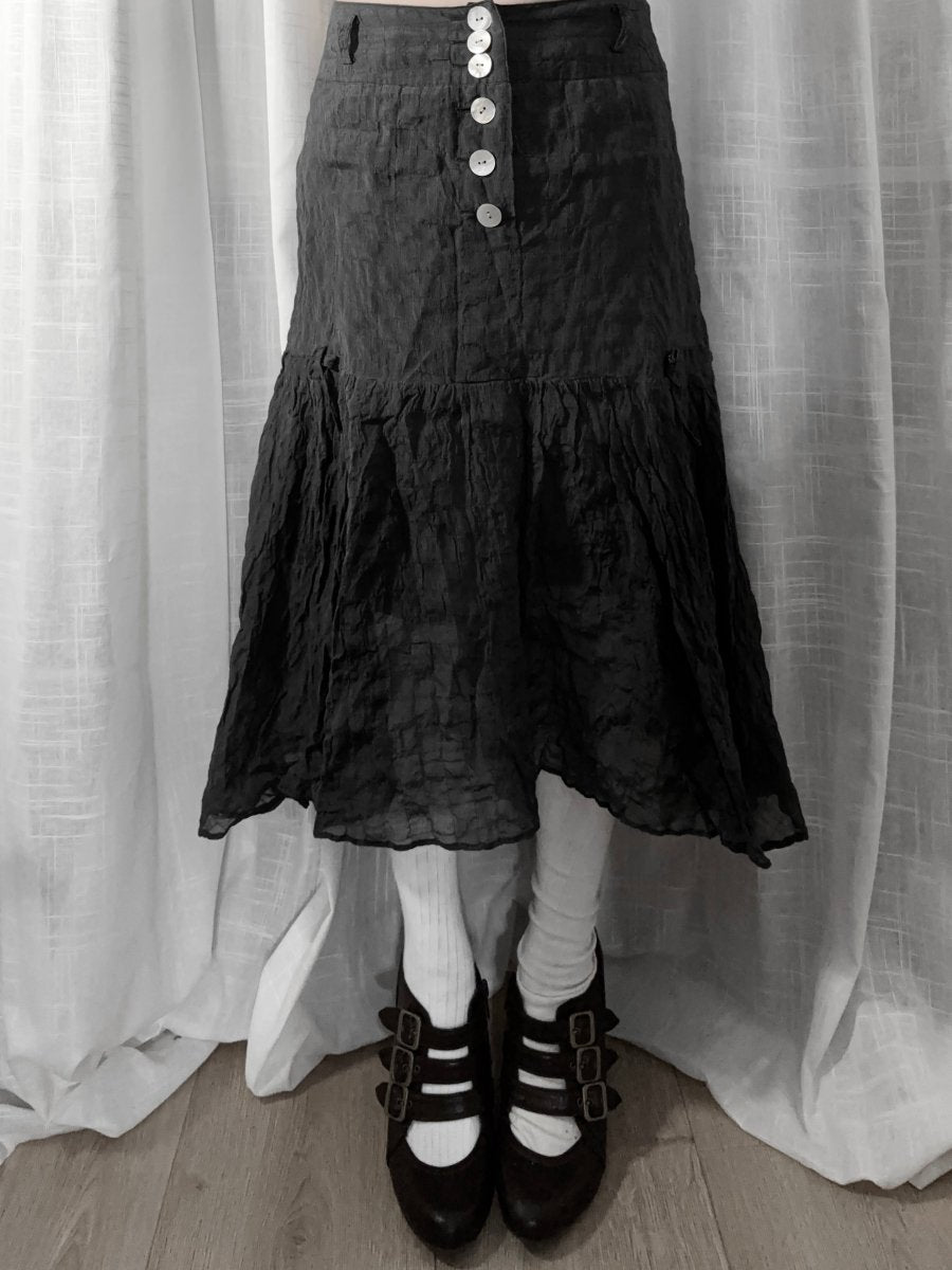 Lancet Silk Skirt - MIDNIGHT FAE