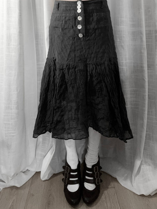 Lancet Silk Skirt - MIDNIGHT FAE