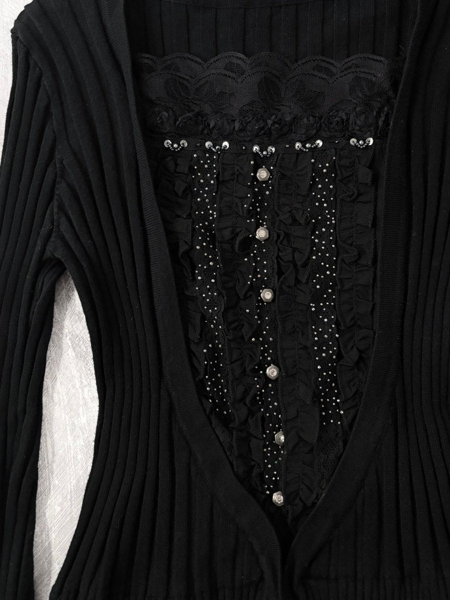 Layered Ruffle Mini Dress - MIDNIGHT FAE