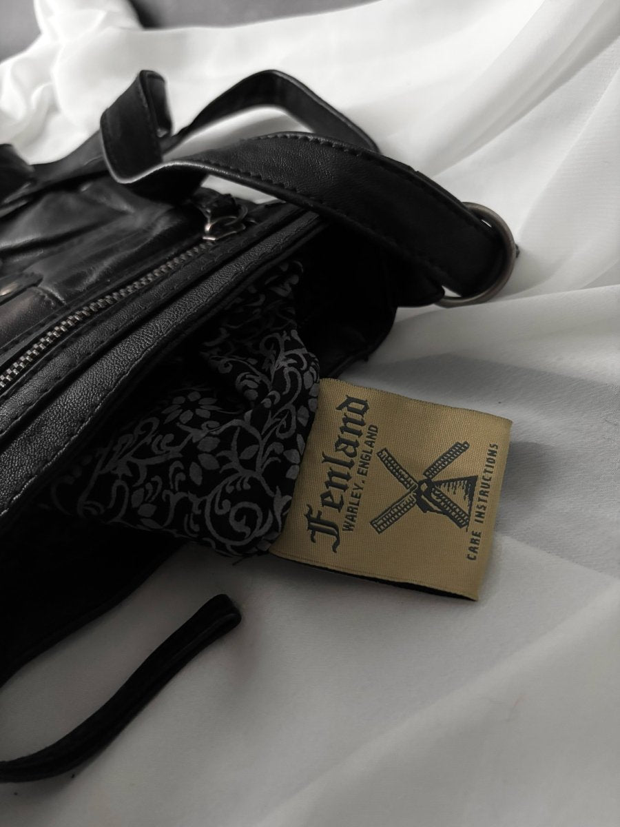 Leather Messenger Bag - MIDNIGHT FAE