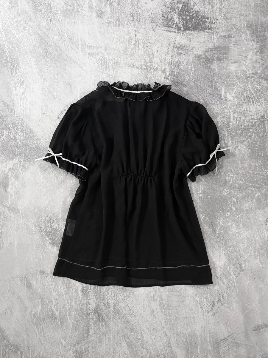 L'est Black Blouse - MIDNIGHT FAE