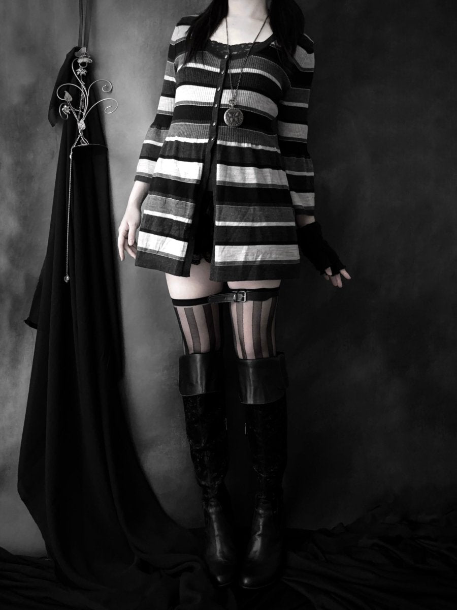Lestera Striped Knit - MIDNIGHT FAE