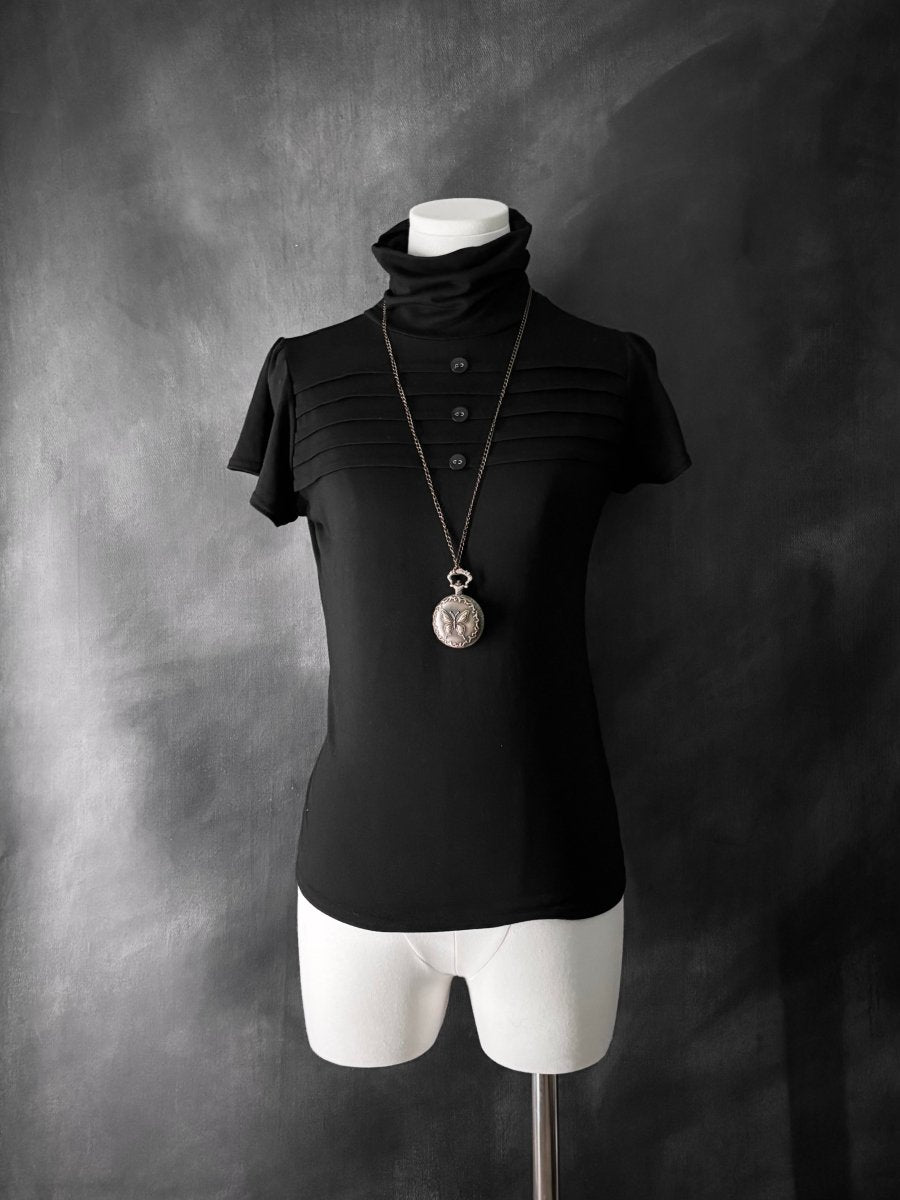 Liturgy Turtleneck Top - MIDNIGHT FAE