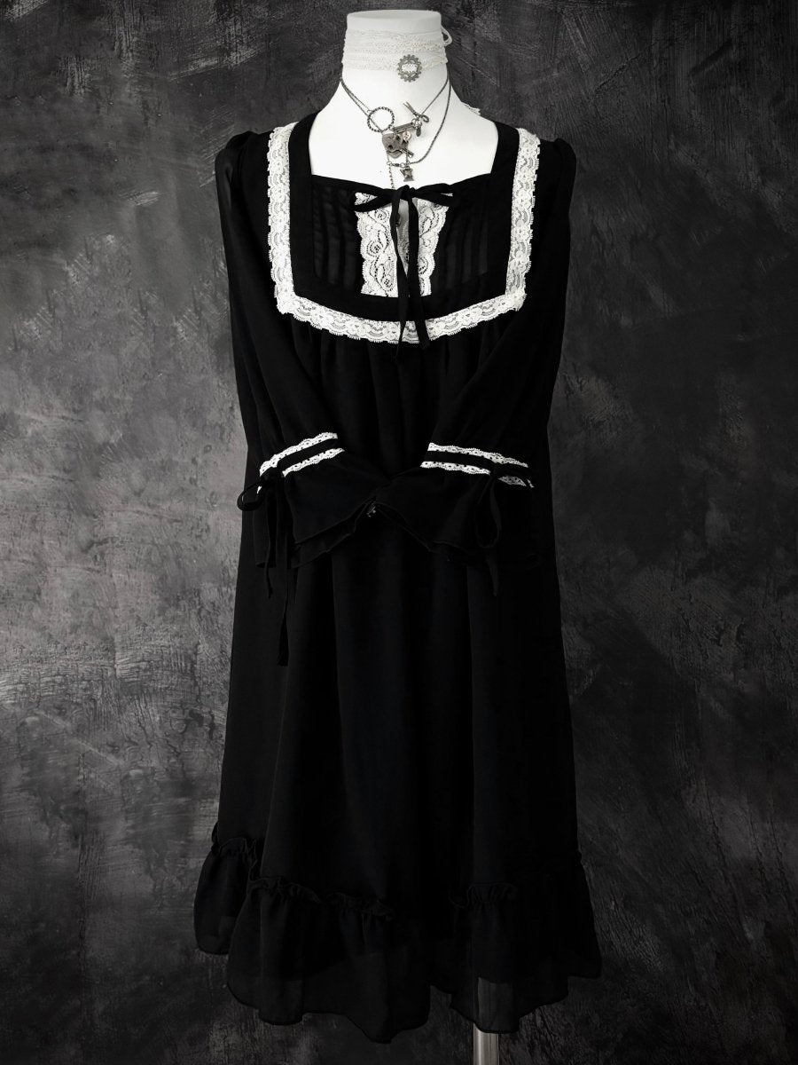Locket Chiffon Dress - MIDNIGHT FAE