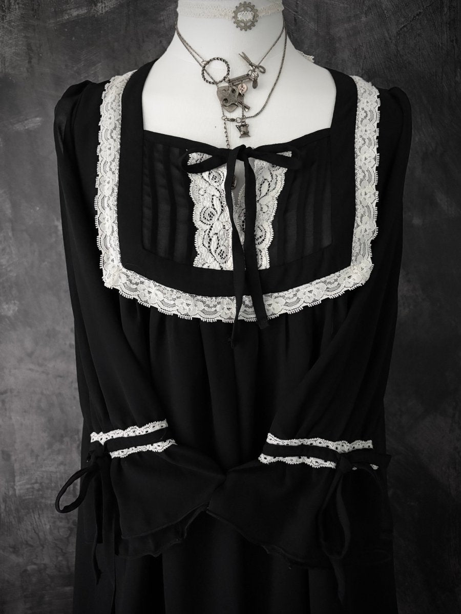 Locket Chiffon Dress - MIDNIGHT FAE