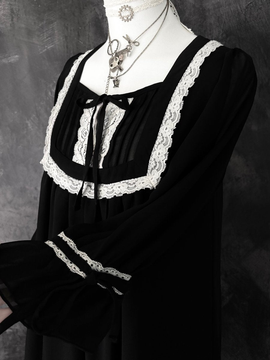 Locket Chiffon Dress - MIDNIGHT FAE