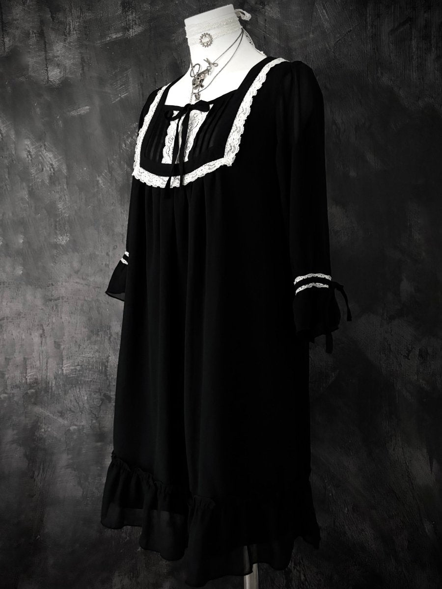 Locket Chiffon Dress - MIDNIGHT FAE