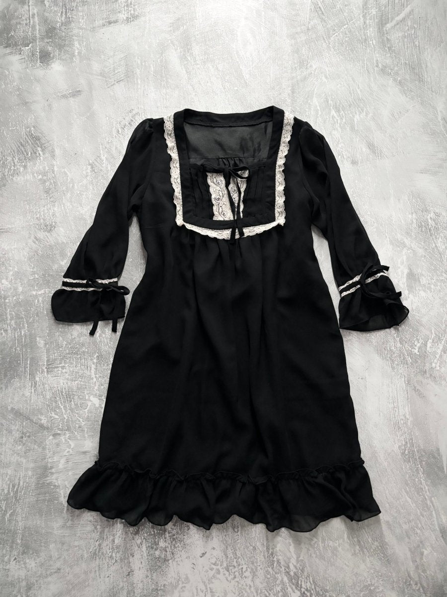 Locket Chiffon Dress - MIDNIGHT FAE