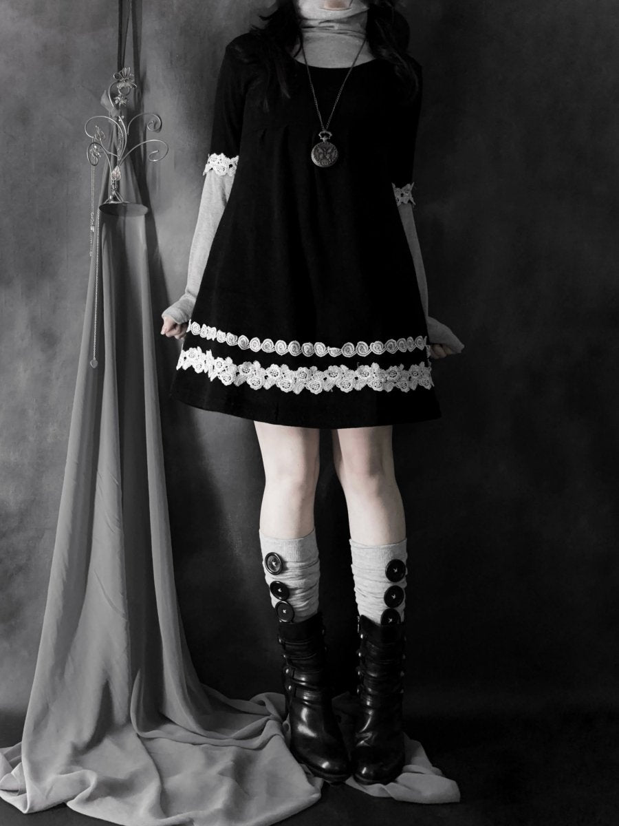 Longing Knit Dress - MIDNIGHT FAE