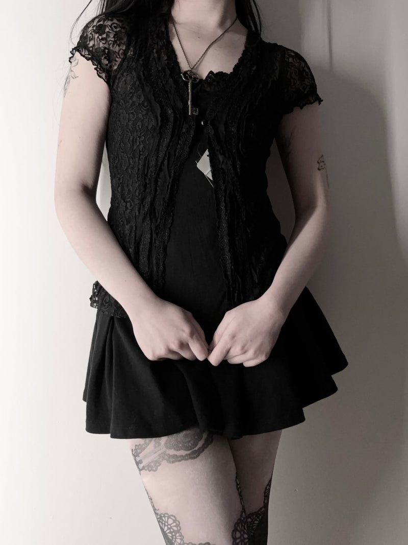 Lover's Lace Blouse (BNWT) - MIDNIGHT FAE