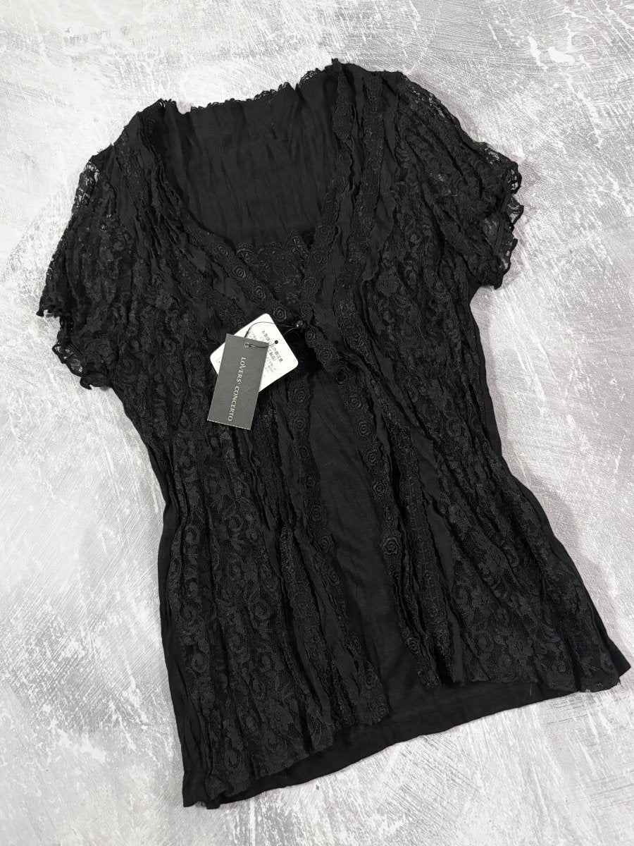 Lover's Lace Blouse (BNWT) - MIDNIGHT FAE