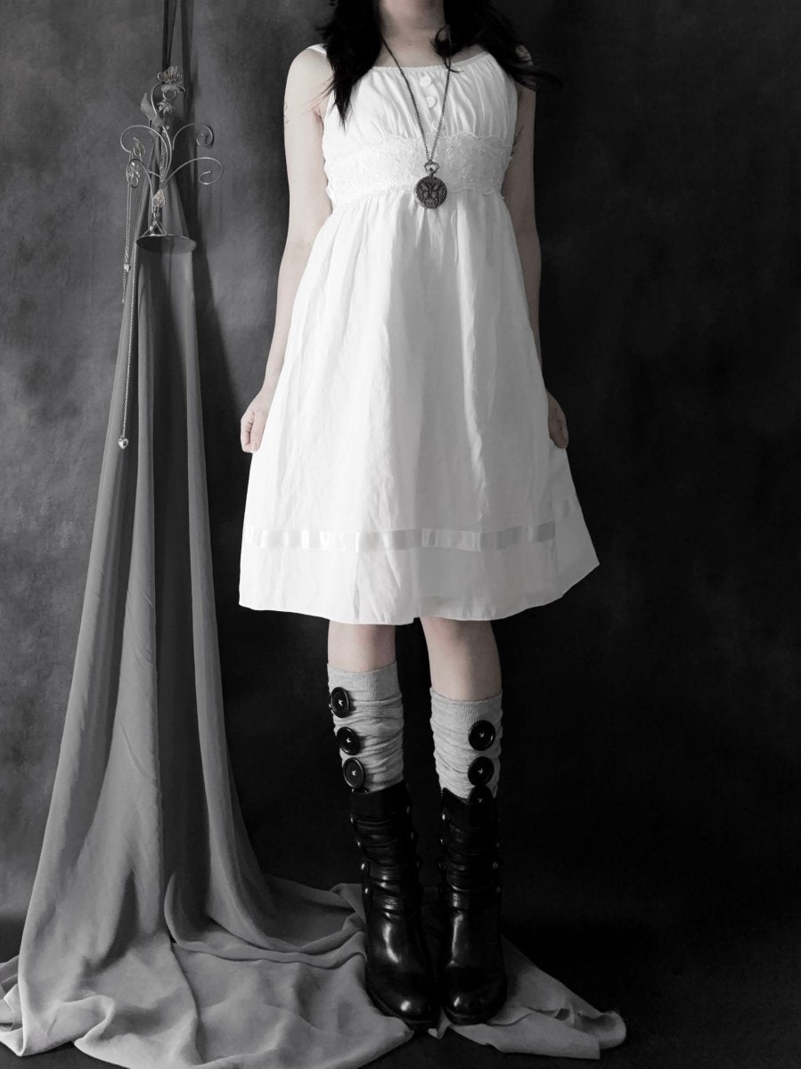 Lucid White Dress - MIDNIGHT FAE