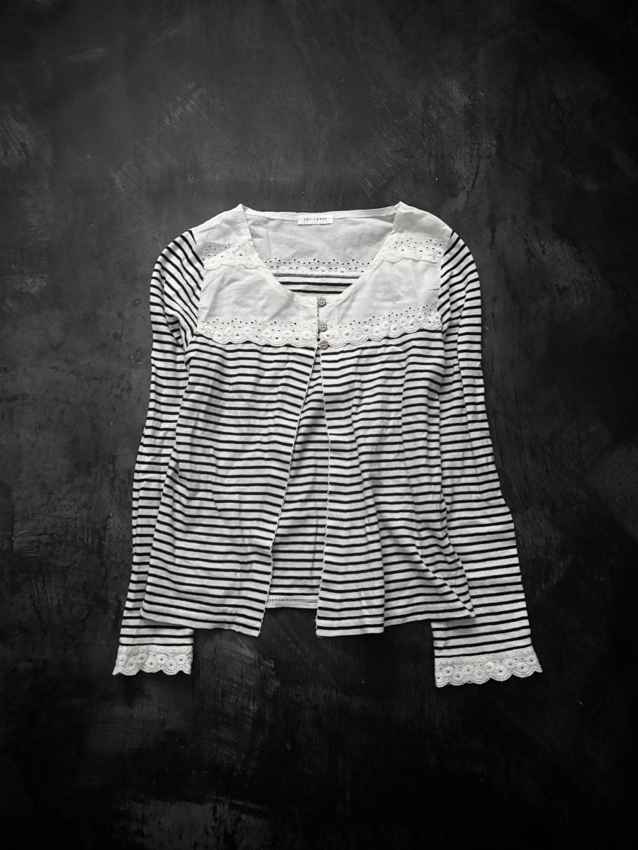 Lui Striped Cardigan - MIDNIGHT FAE