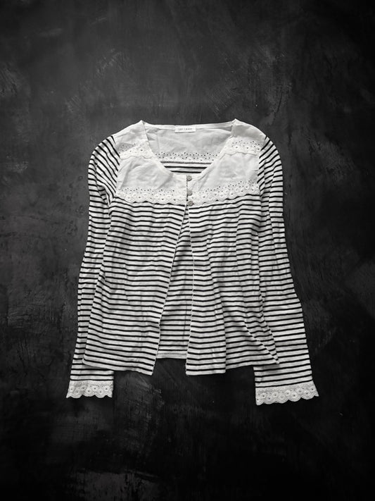 Lui Striped Cardigan - MIDNIGHT FAE