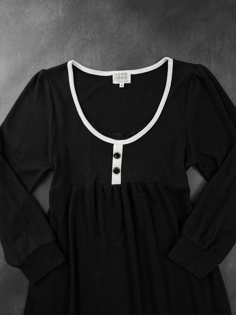 Lunette Babydoll Dress - MIDNIGHT FAE