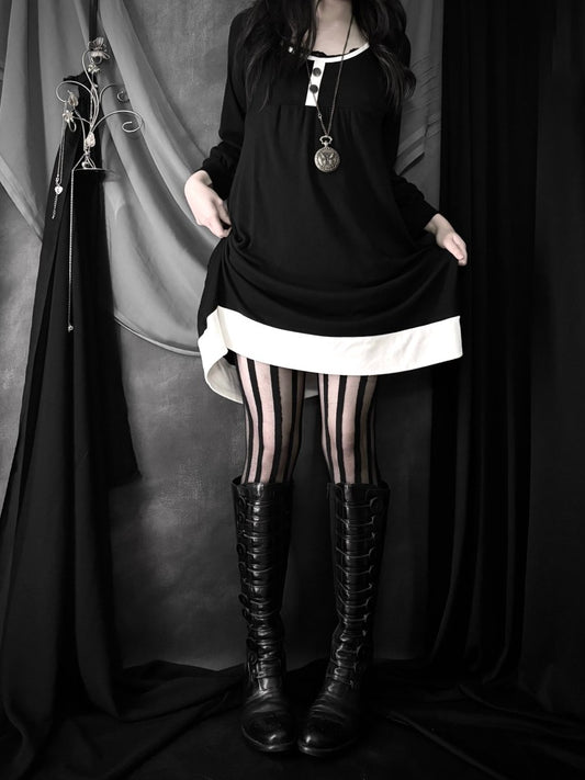Lunette Babydoll Dress - MIDNIGHT FAE