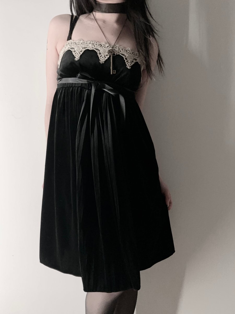 Maitresse Velvet Dress - MIDNIGHT FAE