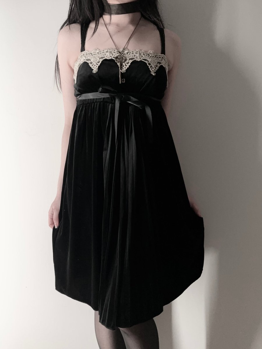 Maitresse Velvet Dress - MIDNIGHT FAE