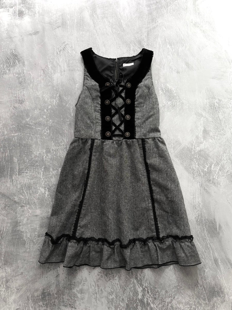 Manor Button Dress - MIDNIGHT FAE