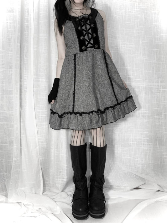 Manor Button Dress - MIDNIGHT FAE