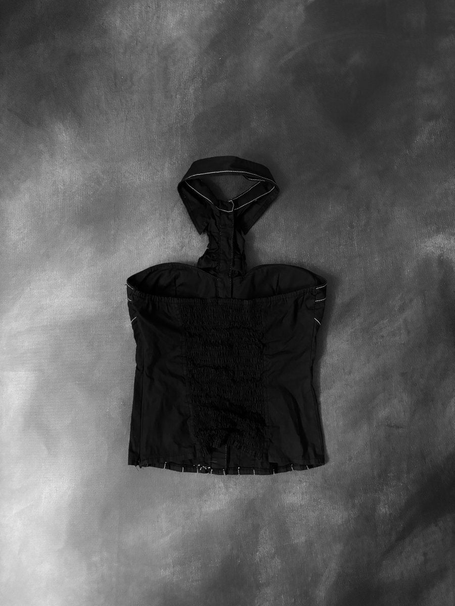 Marionette Pinstripe Top - MIDNIGHT FAE