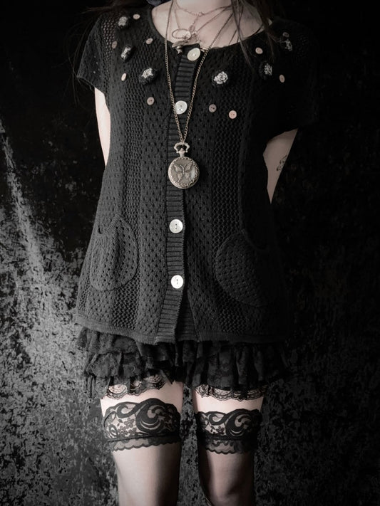 Meadow Knit Cardigan - MIDNIGHT FAE